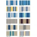 Eine Sammlung von Farbmusterkombinationen, die mit verschiedenen Städtenamen beschriftet sind und eine Reihe von Farben präsentieren.